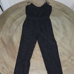 Madewell Black Lace Jumpsuit